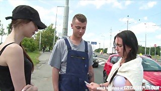 Czech Teenager Convinced for Outdoor Public Sex