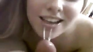 Just love it when a hot girl gives a messy blowjob
