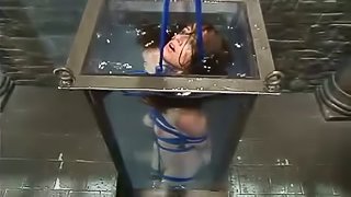 Sexy Swiss gets tied up and tortured in water bondage vid