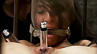 Beautiful Latina girl is orgasmed to sub space. Brutal nipple torture, clit torture & foot caning.
