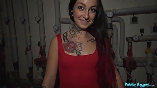 Tattoo babe Sharlotte Thorne has got crazy sex adventure with stranger