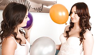 Anina Silk & Cherry Bright in Balloon babes - SapphicErotica