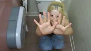 This filthy hooker doesn't mind peeing in front of a camera