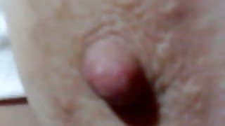 Amateur lewd ex-wife of my buddy once flashed her lactating big boobs
