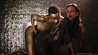 Lesbian erotic art video featuring ebony porn actress Ana Foxxx
