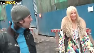 Blond Slut Sucks Fucking Dick!