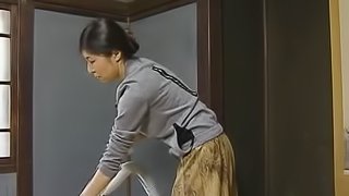 Sexy Japanese Housewife gets fucked hard on the floor