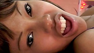 Gorgeous black babe sucks sloppy sausage of one barman ardently