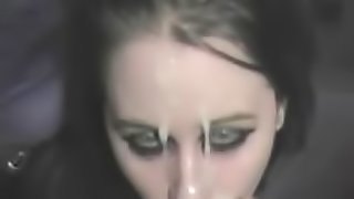 Emo Teen Sucks Cock and Gets Facialized In an Amateur POV Porn Vid