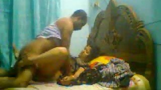 Indian old man fucked his charming all natural wife missionary style