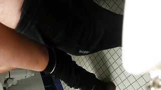 Cute teen in toilet