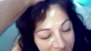 Sperm addicted bitch is really good at giving blowjobs