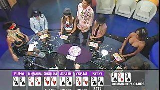 Puma Swede strips during a poker game and gets fucked by horny hung players.
