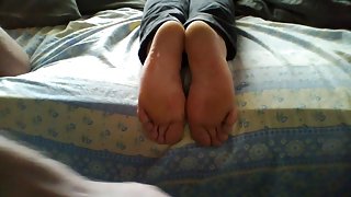 Cum on her nice soles 6