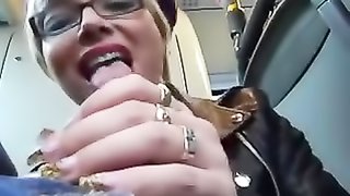 Blondes flashing their massive tits on a bus