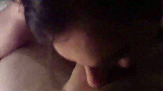Slutty Latina wifey blows my fat uncut dick with passion