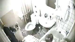 Randy shower voyeur places a well hidden camera in his bathroom.