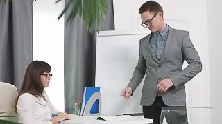 Lana is a nasty office worker who wants to have her pussy fucked
