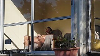 Filmed Nextdoor Neighbour Wanking At Window