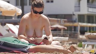 Beach spy compilation with topless babes