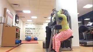 Ass working out in gym