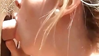 Nice glory hole blowjob performed by amateur blond haired gal