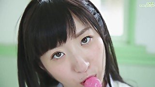 A Japanese idol sex princess touches herself in different places