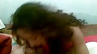 Arab curly gal shows hot dance. Homemade video.