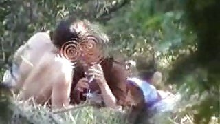 Spy video of my friend fucking his bitch in the forest