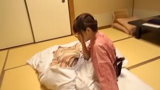 Beautiful Japanese Av model gets her pussy creampied