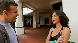 Flirtatious sexy woman meets a man who treats her right