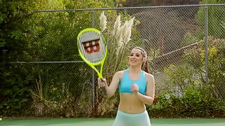 Tennis Makes Lola Foxxx Horny as Hell! She Blows her Man and he Fucks Her Good!