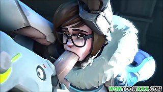 Overwatch intimacy with Dva double penetration