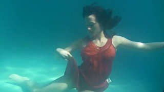 Adorable and naughty Russian babe is a mermaid underwater
