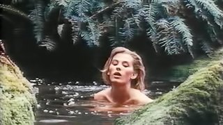 Hot Sandra Hess Taking a Bath in a Natural Pool