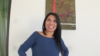 Latina gives head and gets laid in a hot gangbang porn