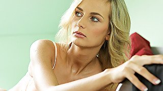 OLD4K. Blond Hair Girl Hair Lady and old husband interrupted tea to...