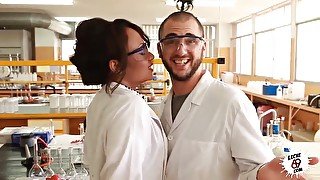 LECHE 69 Lab Nerd wants penis in her Latina vagina