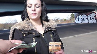 GERMAN SCOUT - CUTE TEEN MARIE TALK TO FUCK FROM STREET FOR CASH IN BERLIN - Hardcore