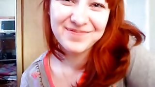 Real redhead wife gives POV blowjob