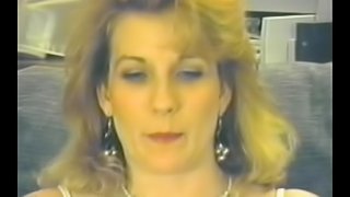 Randy chick in POV retro film sucking cock before getting facial