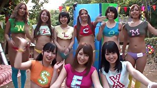 ELITE SEX CAMP - Japanese outdoor group sex orgy with young babes