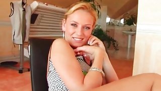 Tight ass blonde chick double penetration sex