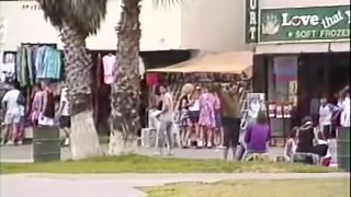 Sexy cougar with long dark hair flashing her hot ass in public