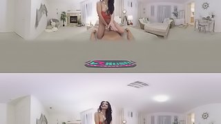 Brunette chick Selena Santana riding cock at home