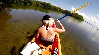 Cristi Creampied On A Kayak