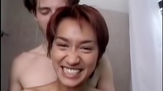 Sexy Asian girlfriend fucked in bathroom