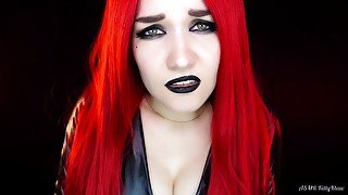 ASMR solo with redhead devil babe