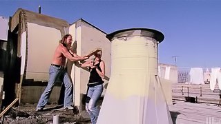 Couple Works up a Sweat While Hardcore Fucking in a Toilet