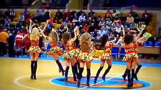 Sexy cheerleaders perfomance